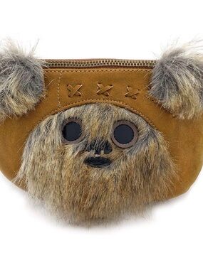 Disney Loungefly Faux Fur Ewok Belt Bag- Tan and Brown